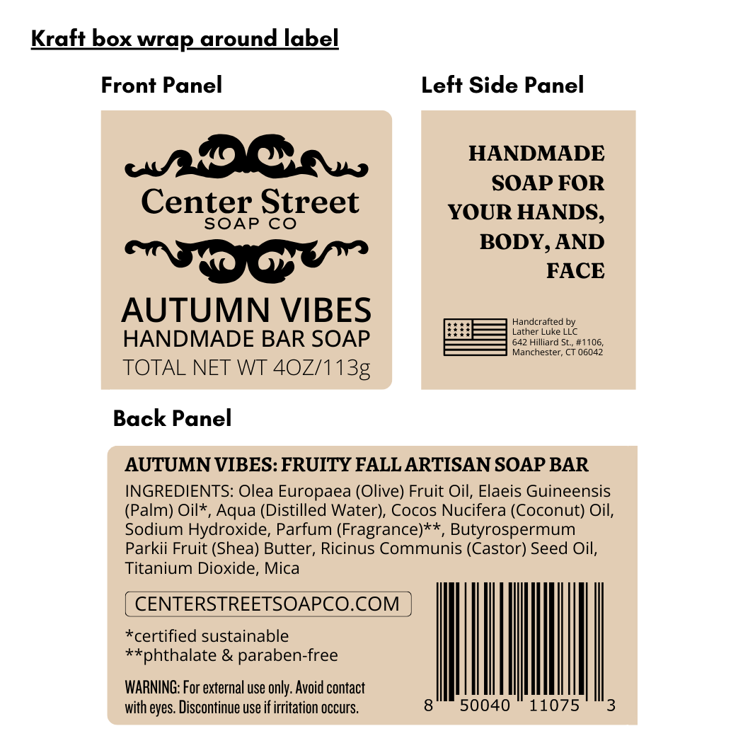 Autumn Vibes Fall Handmade Bar Soap