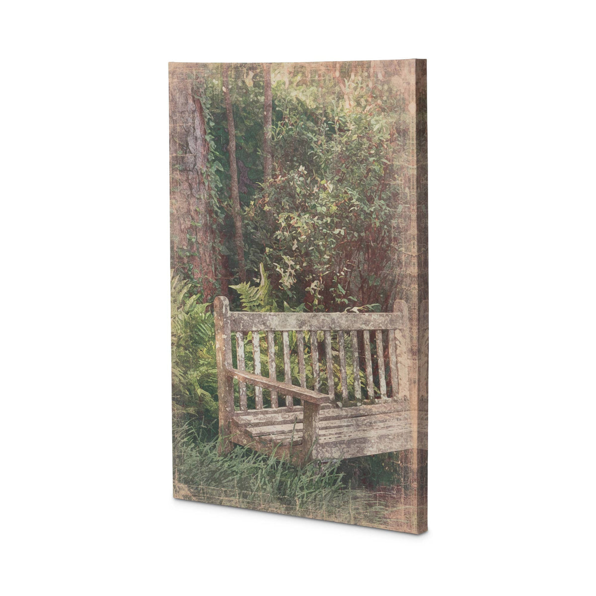 Secret Garden Bench Print on Canvas (In Store pick-up only)