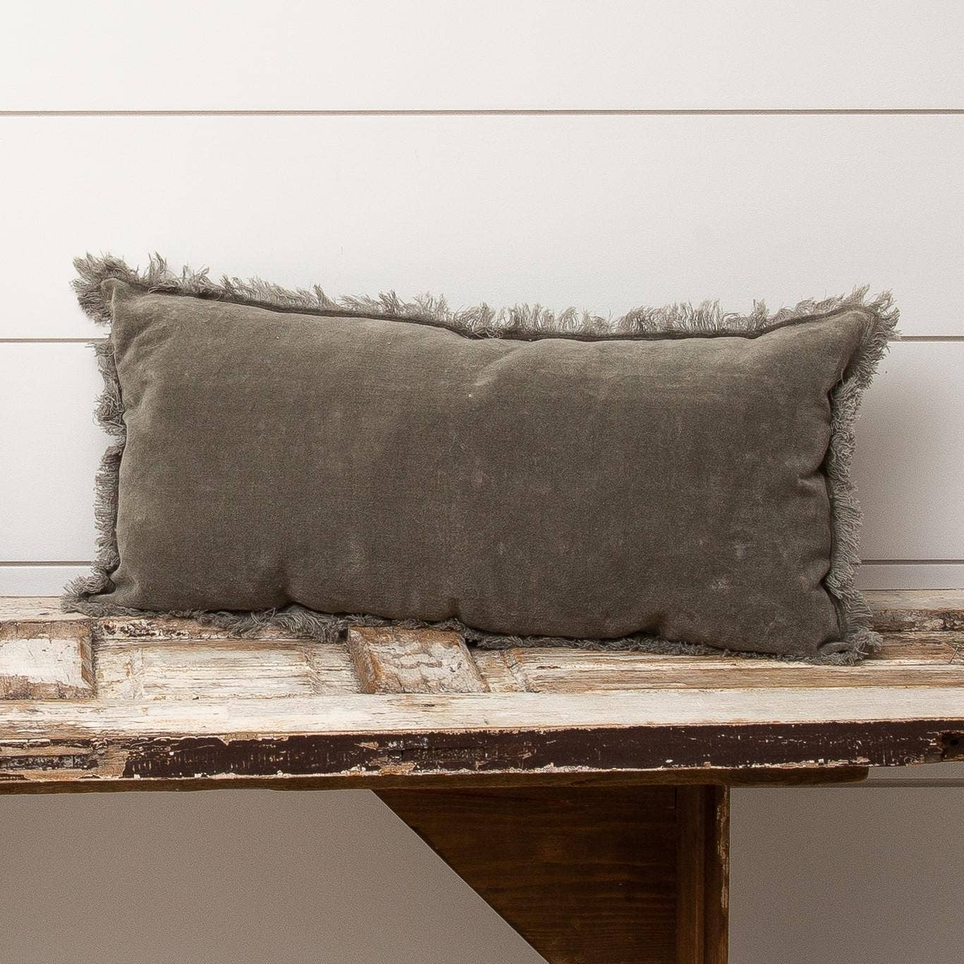 Lumbar Pillow - Velvet, Slate (PC)