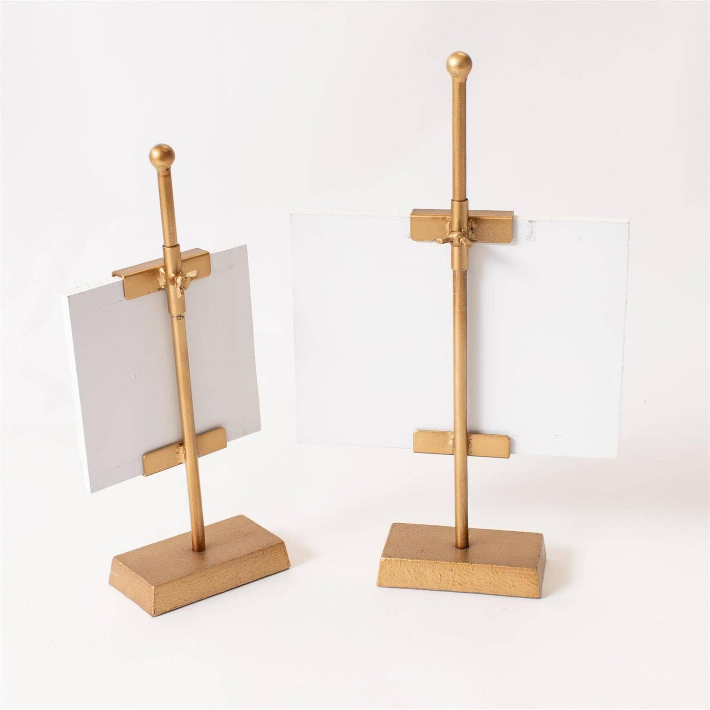 Mini Landscape Art on Gold Easel Stands (Set Of 2)