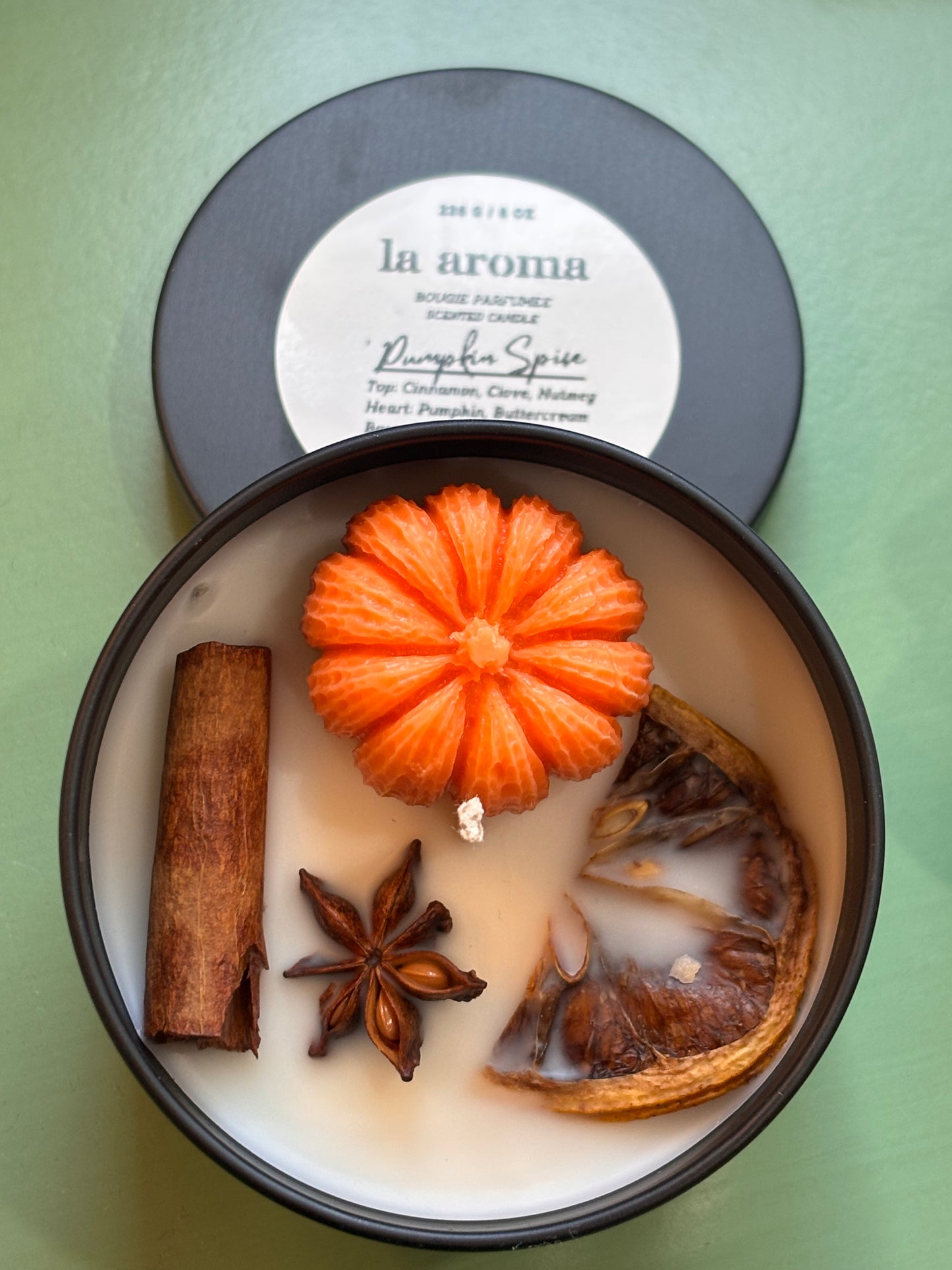 Autumn Pumpkin Soy Candle | 8 oz Lidded Jar