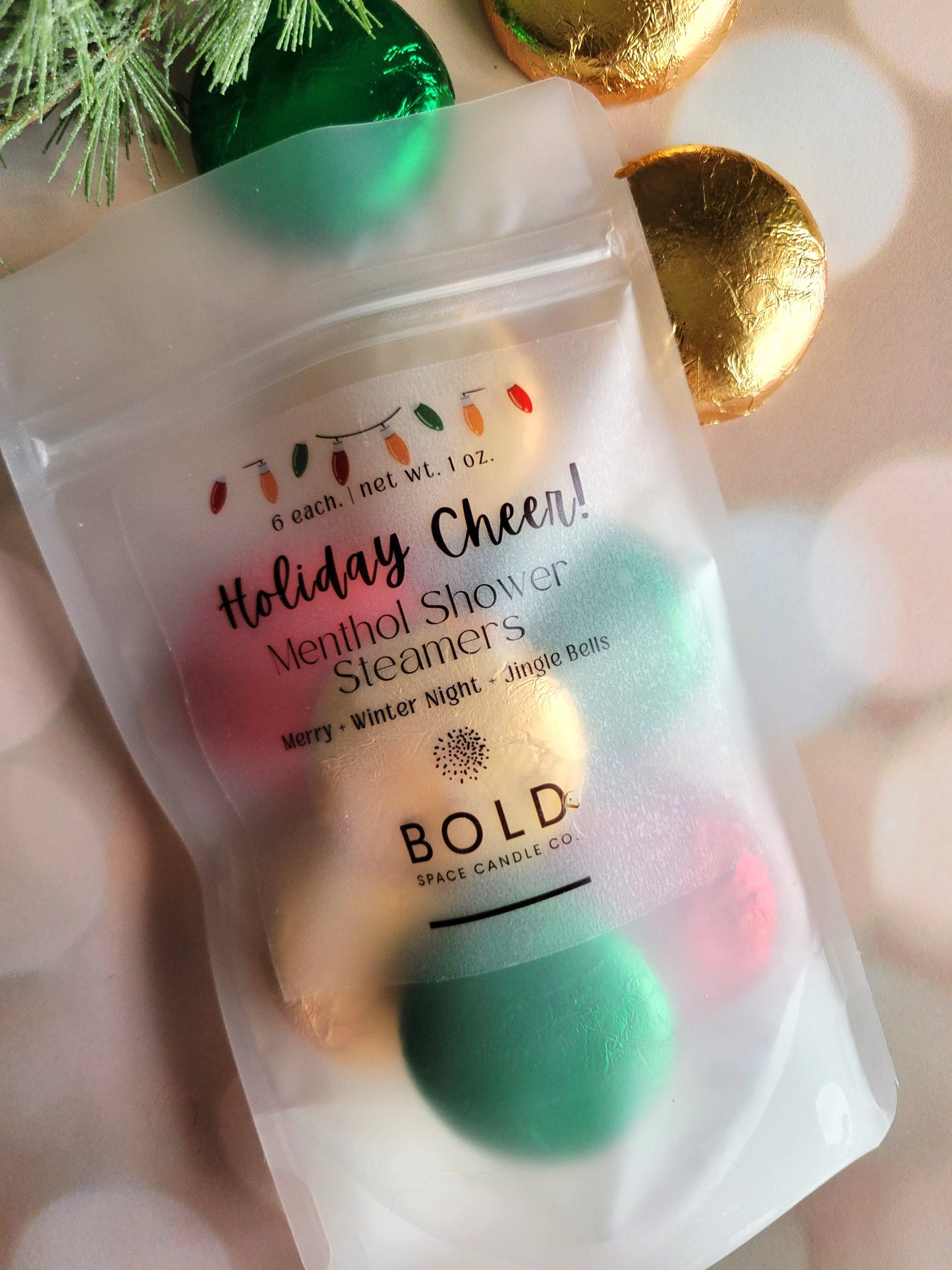 Holiday Cheer! | Menthol Shower Steamers | 3 scents - 6 pack