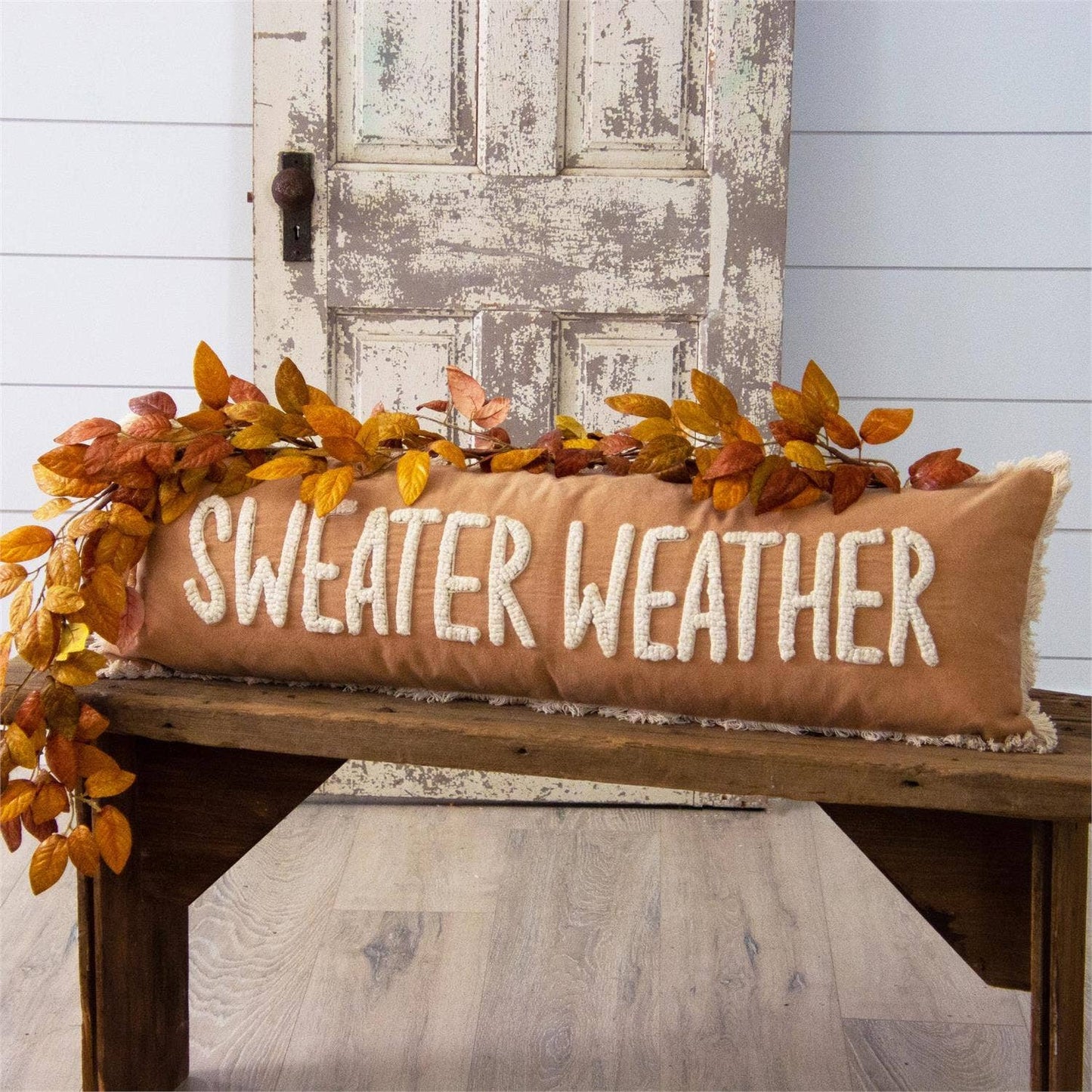 Stonewashed Sweater Weather Pillow (PC) | Fall Decor