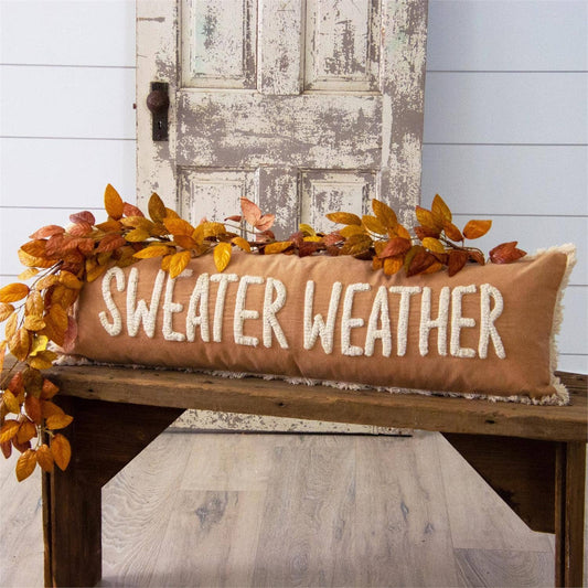 Stonewashed Sweater Weather Pillow (PC) | Fall Decor