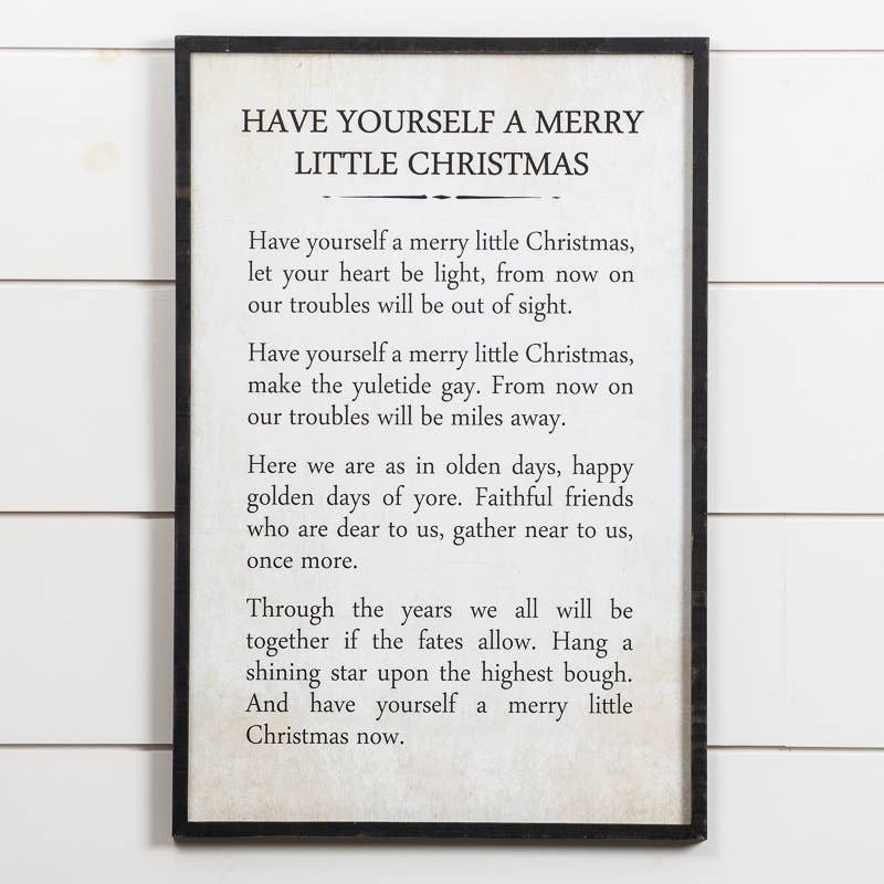 MERRY LITTLE CHRISTMAS SIGN