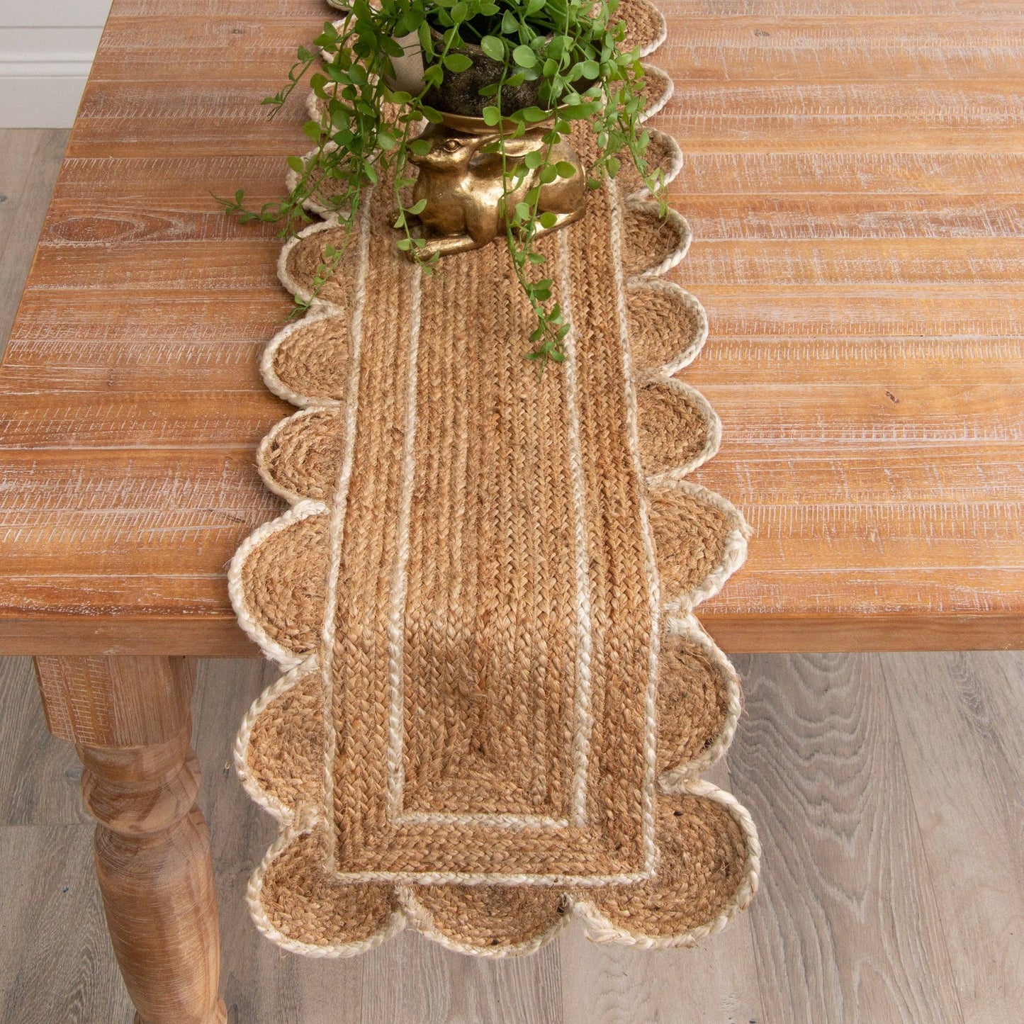 Handmade Scalloped Jute Table Runner (PC)