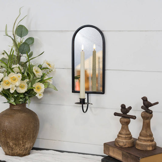 BLACK MIRROR WALL SCONCE