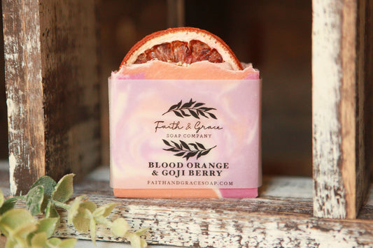 Blood Orange & Goji Berry Soap, Luxury Shea Butter Soap