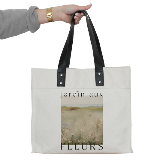 Les Jardins Premium Quality Canvas Market Tote Bag
