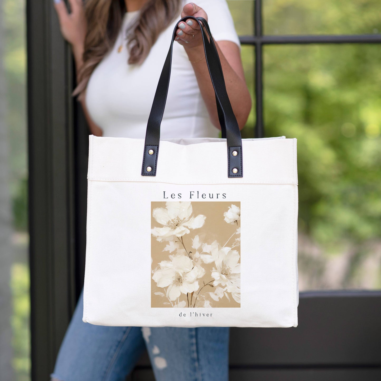 Les Fleurs de l'hiver Market Tote | AC6035