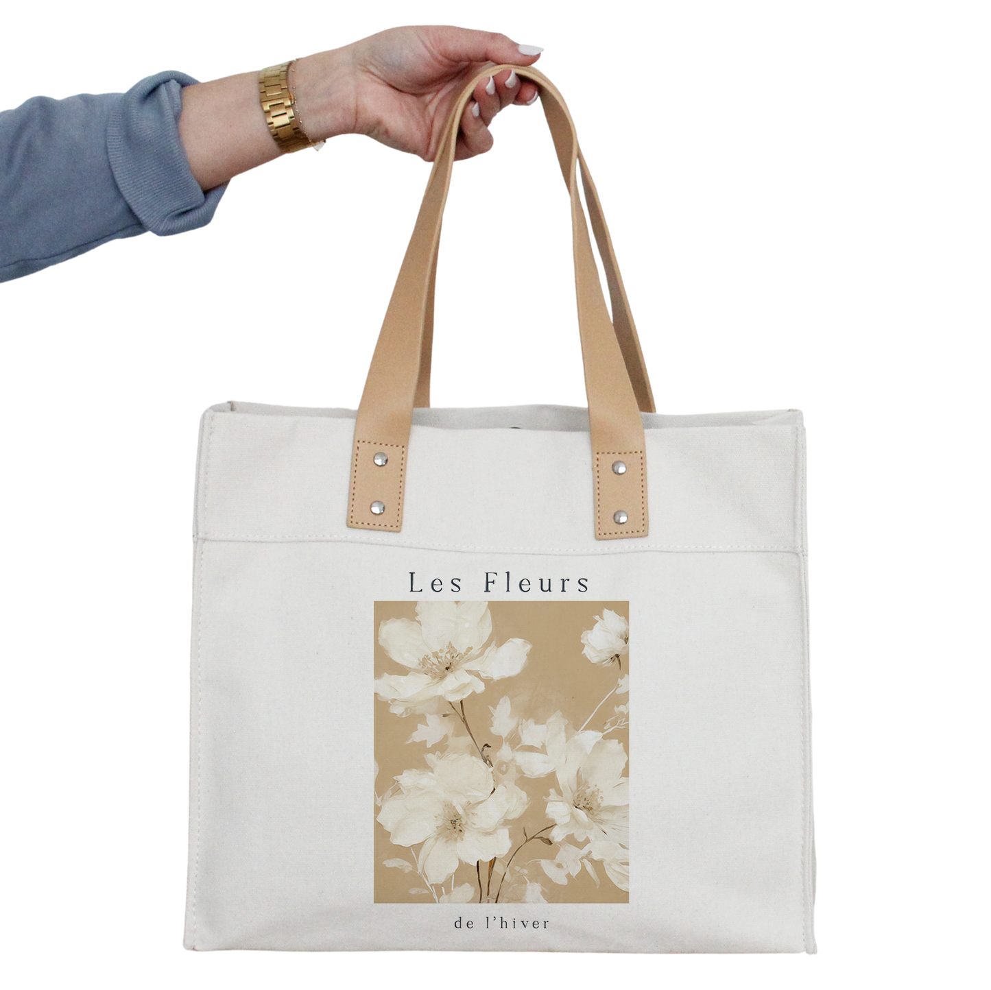 Les Fleurs de l'hiver Market Tote | AC6035