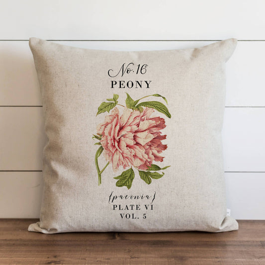 Peony Botanical Pillow Cover