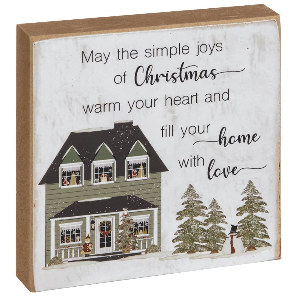 Joy of Family House Square Block, 2 Assorted