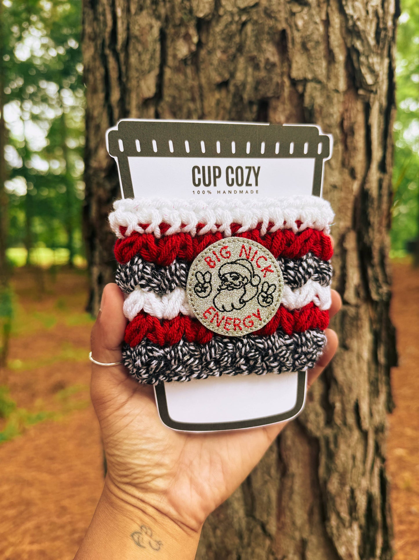 CUP COZY "Big Nick Energy Holiday Cozy / Christmas Coffee Cozy 