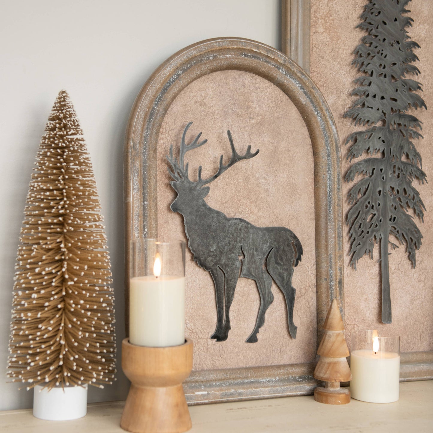 FRAMED REINDEER SILHOUETTE SIGN