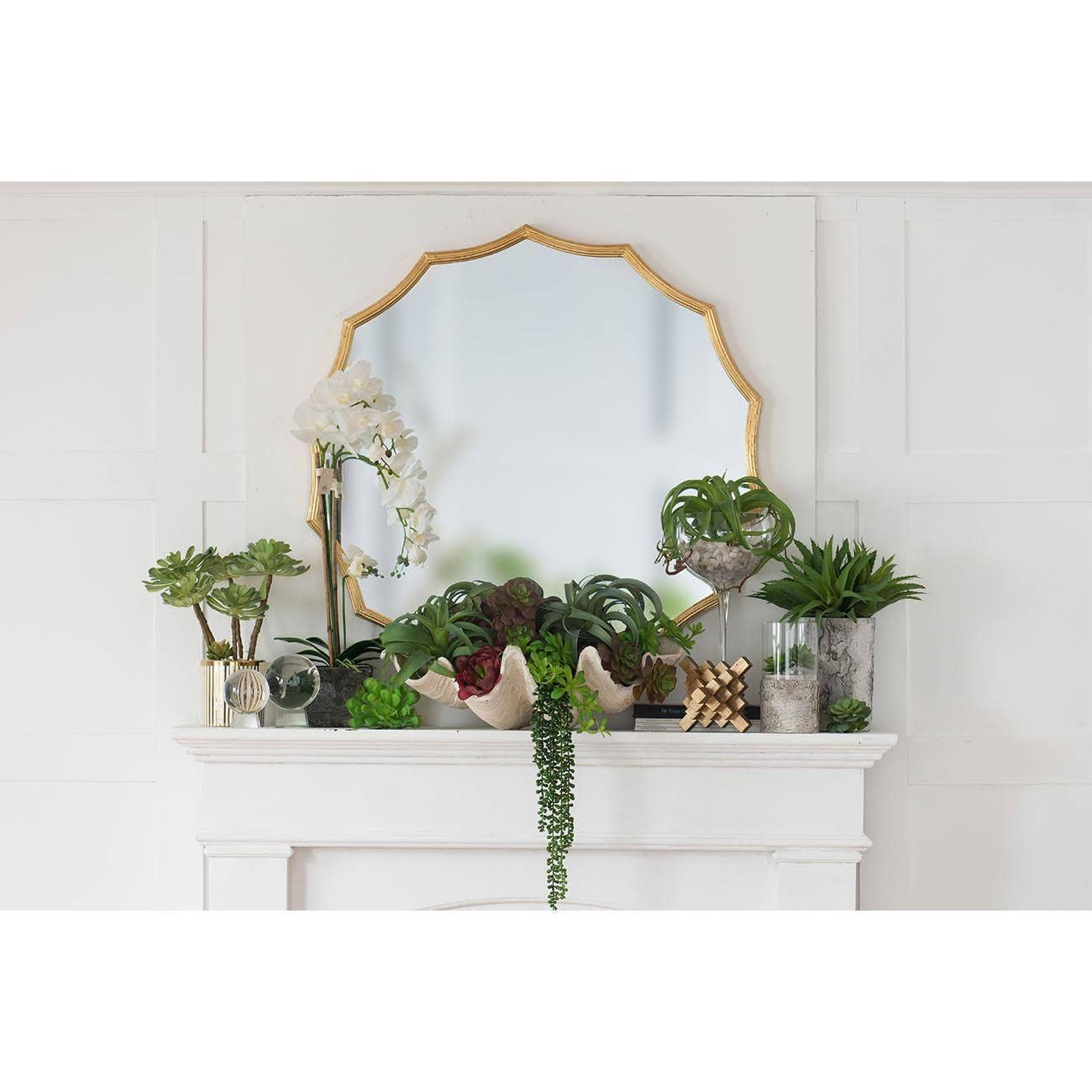 11.5x11.5x9.5" Desert Bloom Plastic Faux Aloe Stem