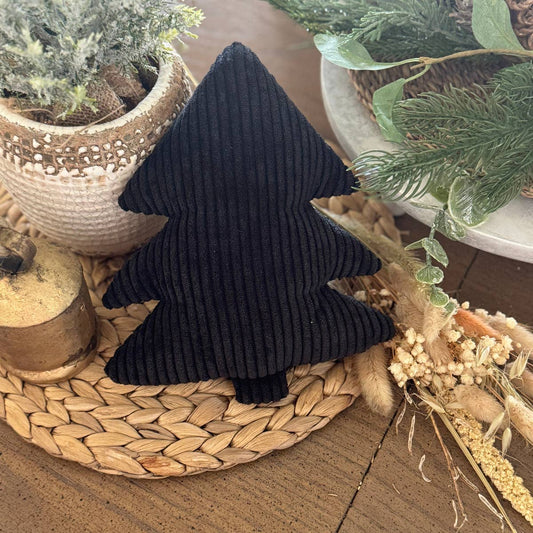Midnight Cord Christmas Tree (small) throw pillow
