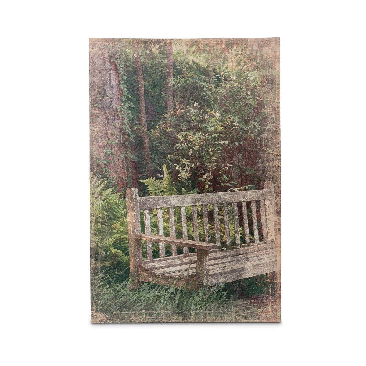 Secret Garden Bench Print on Canvas (In Store pick-up only)
