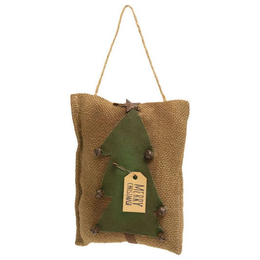 Merry Christmas Tree Pillow Ornament