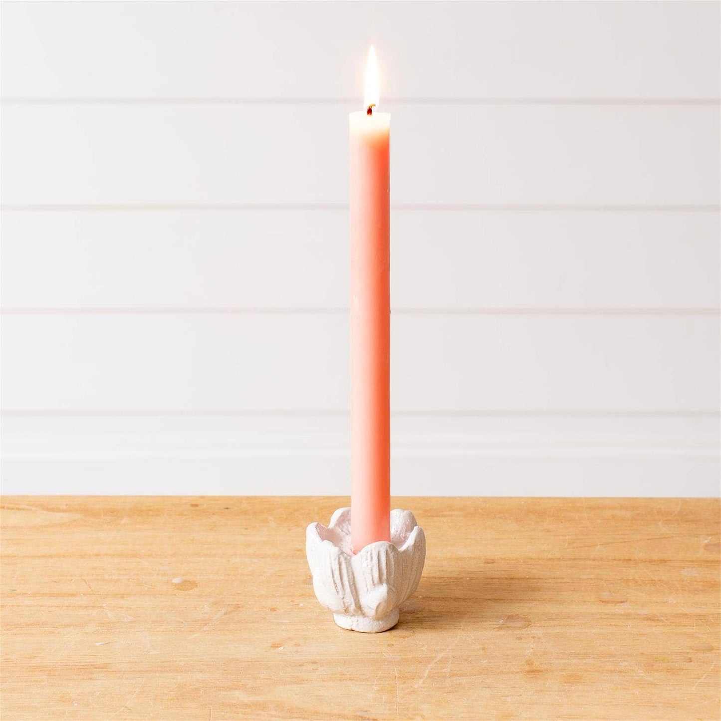 Cast Iron Flower Taper Candle Holders
