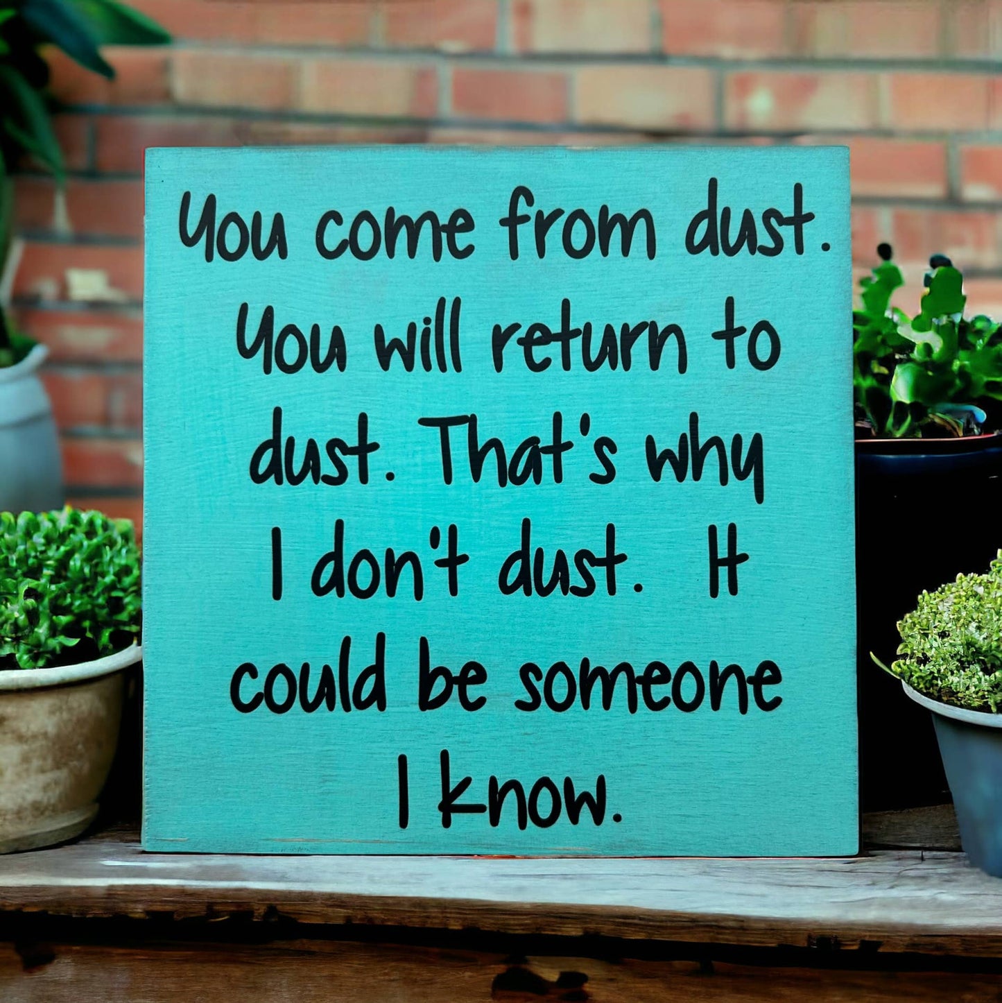 You Come From Dust - Funny Rustic Wood Sign Everyday Decor