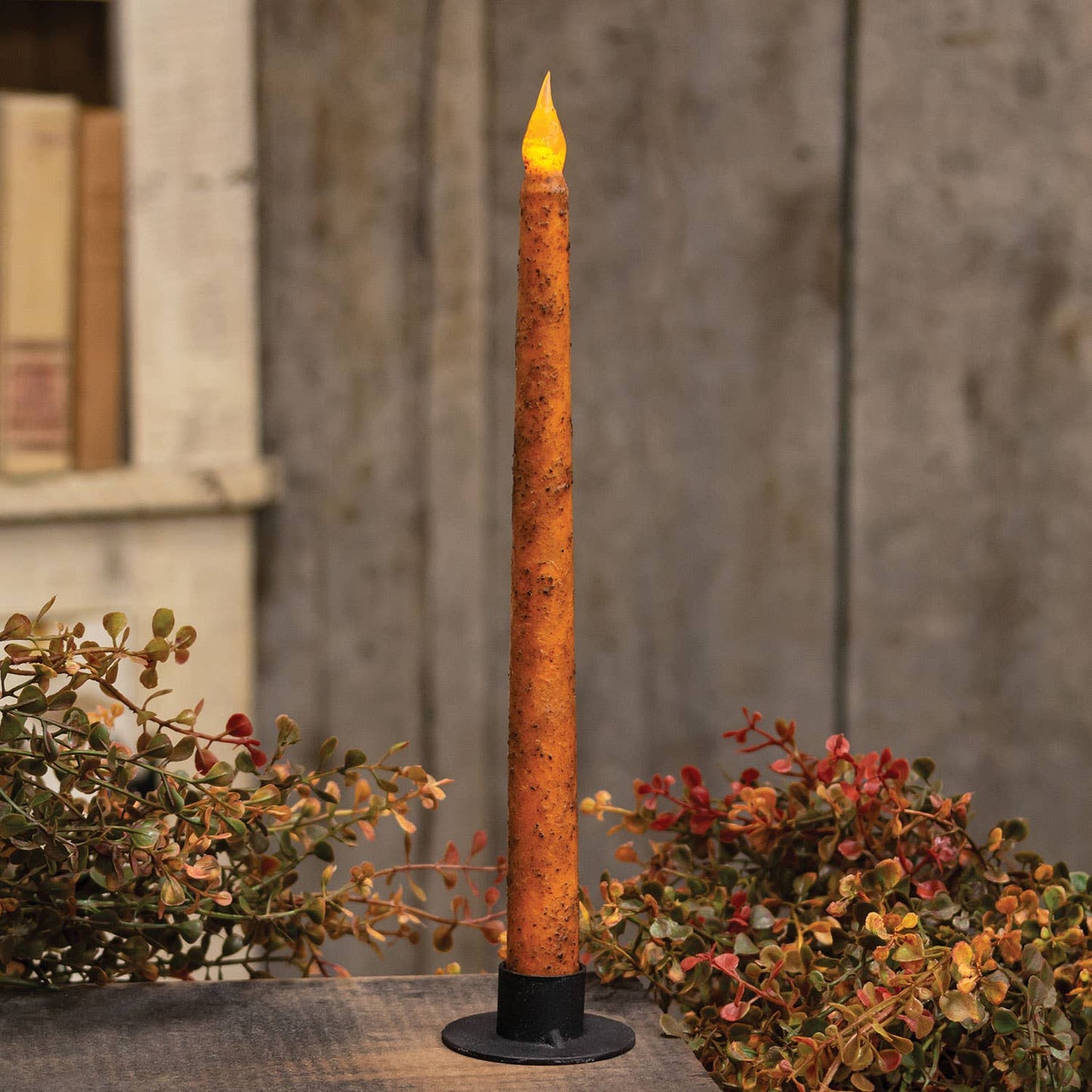 Pumpkin Spice Slender Timer Taper, 10.75"