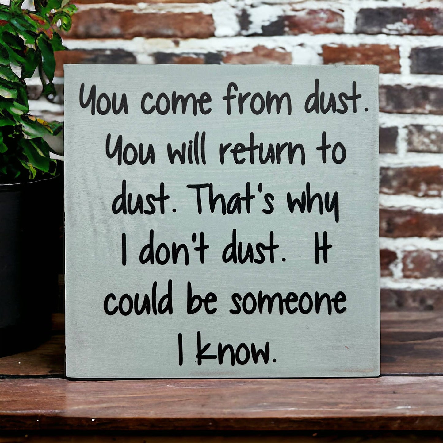 You Come From Dust - Funny Rustic Wood Sign Everyday Decor