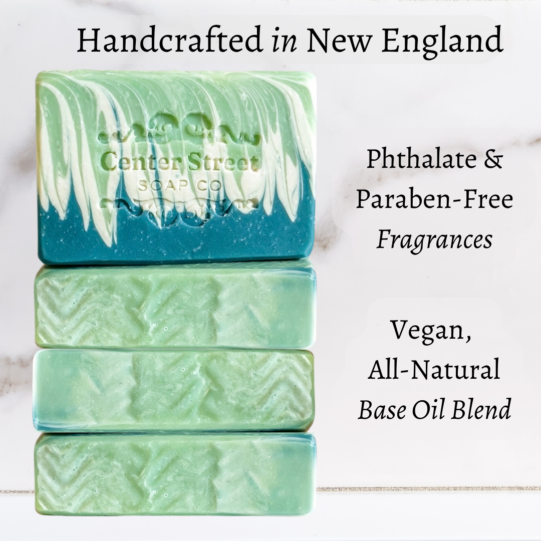 Spearmint + Eucalyptus Vegan Handmade Bar Soap - 4oz