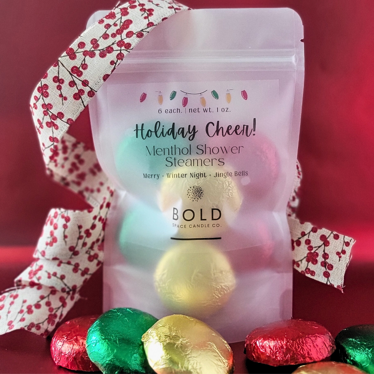 Holiday Cheer! | Menthol Shower Steamers | 3 scents - 6 pack