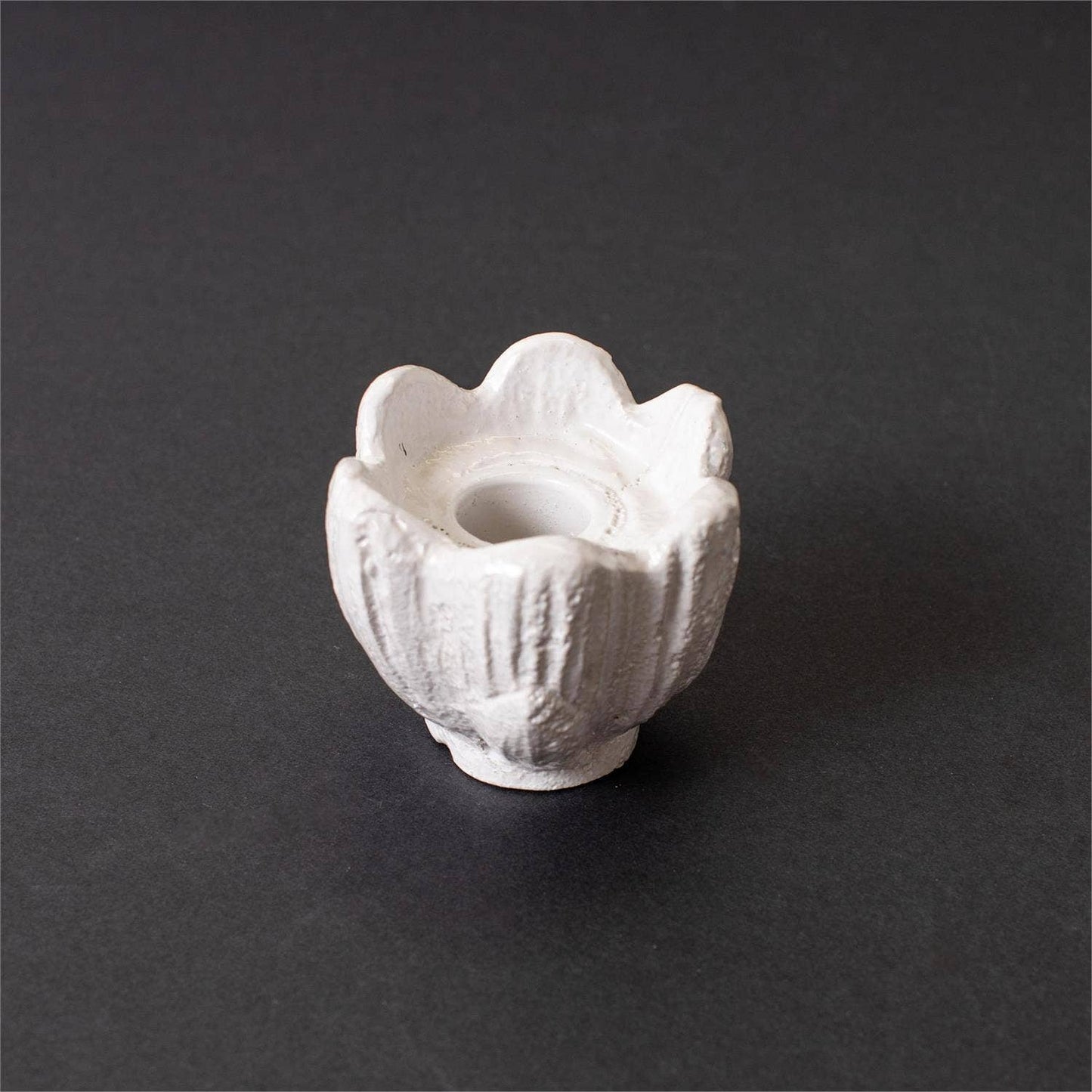 Cast Iron Flower Taper Candle Holders