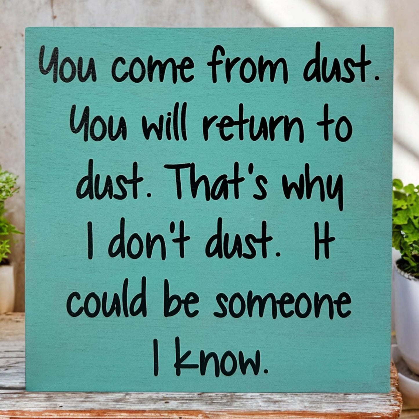 You Come From Dust - Funny Rustic Wood Sign Everyday Decor