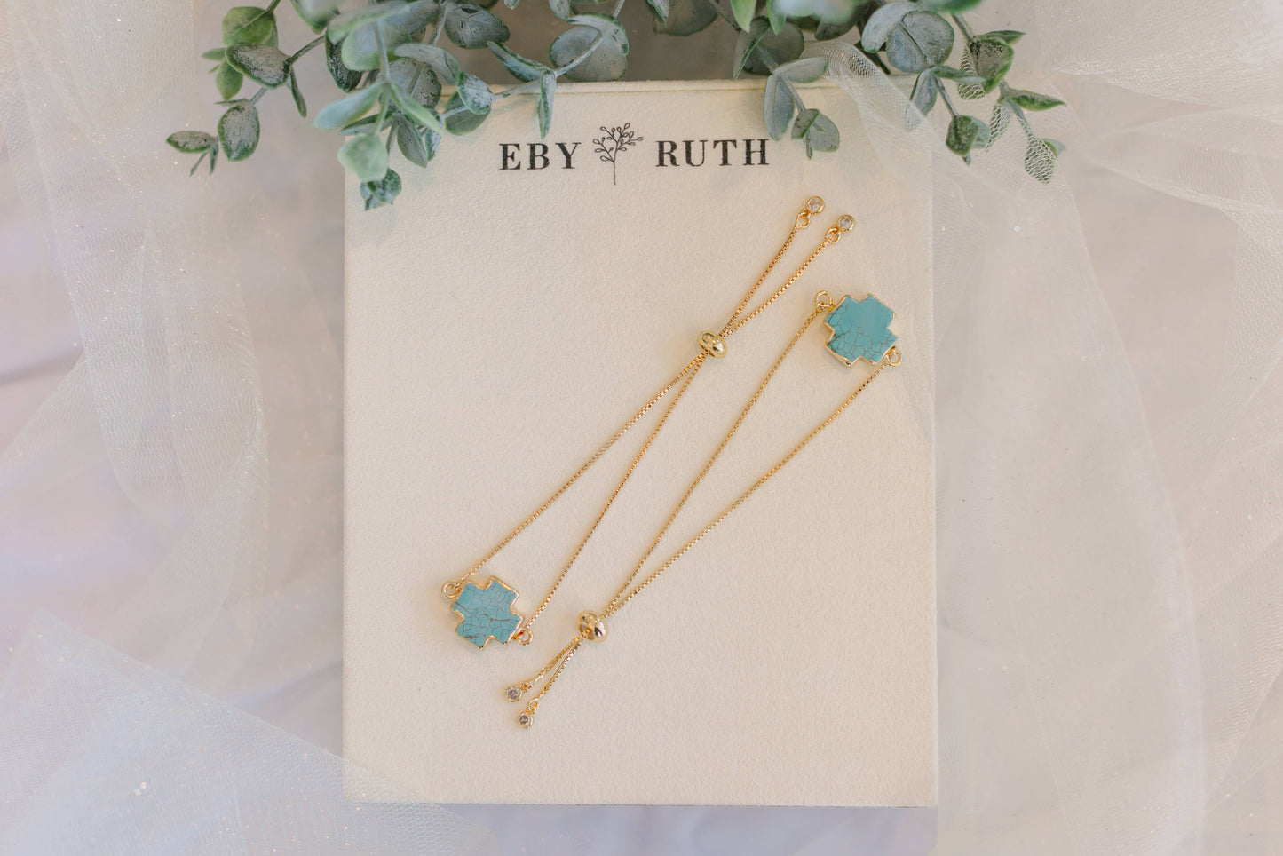 Turquoise Cross Adjustable Bracelet