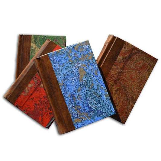Leather & Marble Journal Book 5x7"-Made in Italy