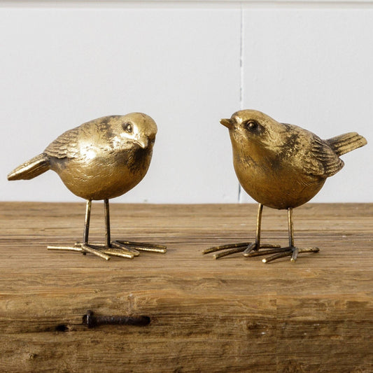 Brass Birds Figurines (Pk/02 Ast)