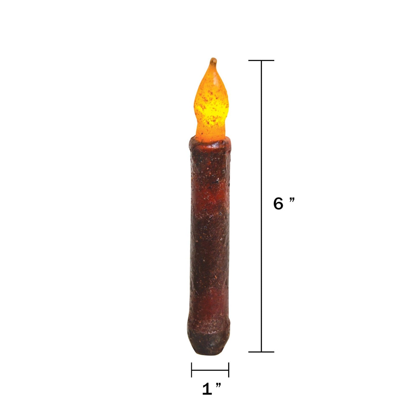 Burnt Burgundy BOC Taper - 6'' Flameless Candle