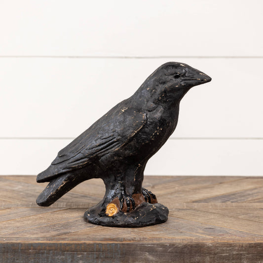 Black Crow Papier-Mâché Decoration | Halloween & Fall Décor