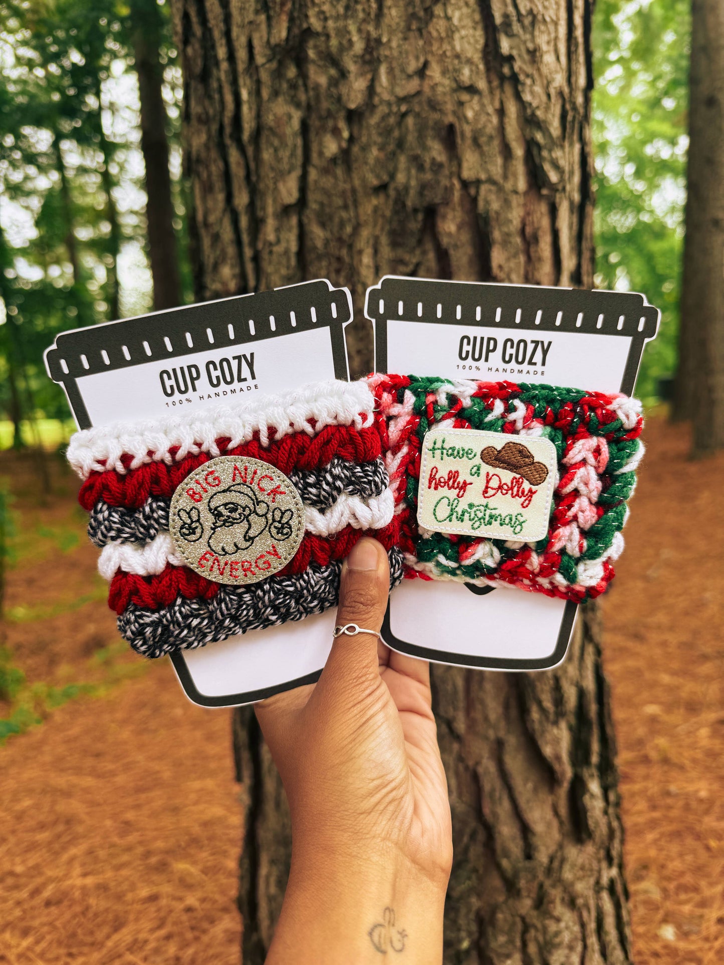 CUP COZY "Big Nick Energy Holiday Cozy / Christmas Coffee Cozy 