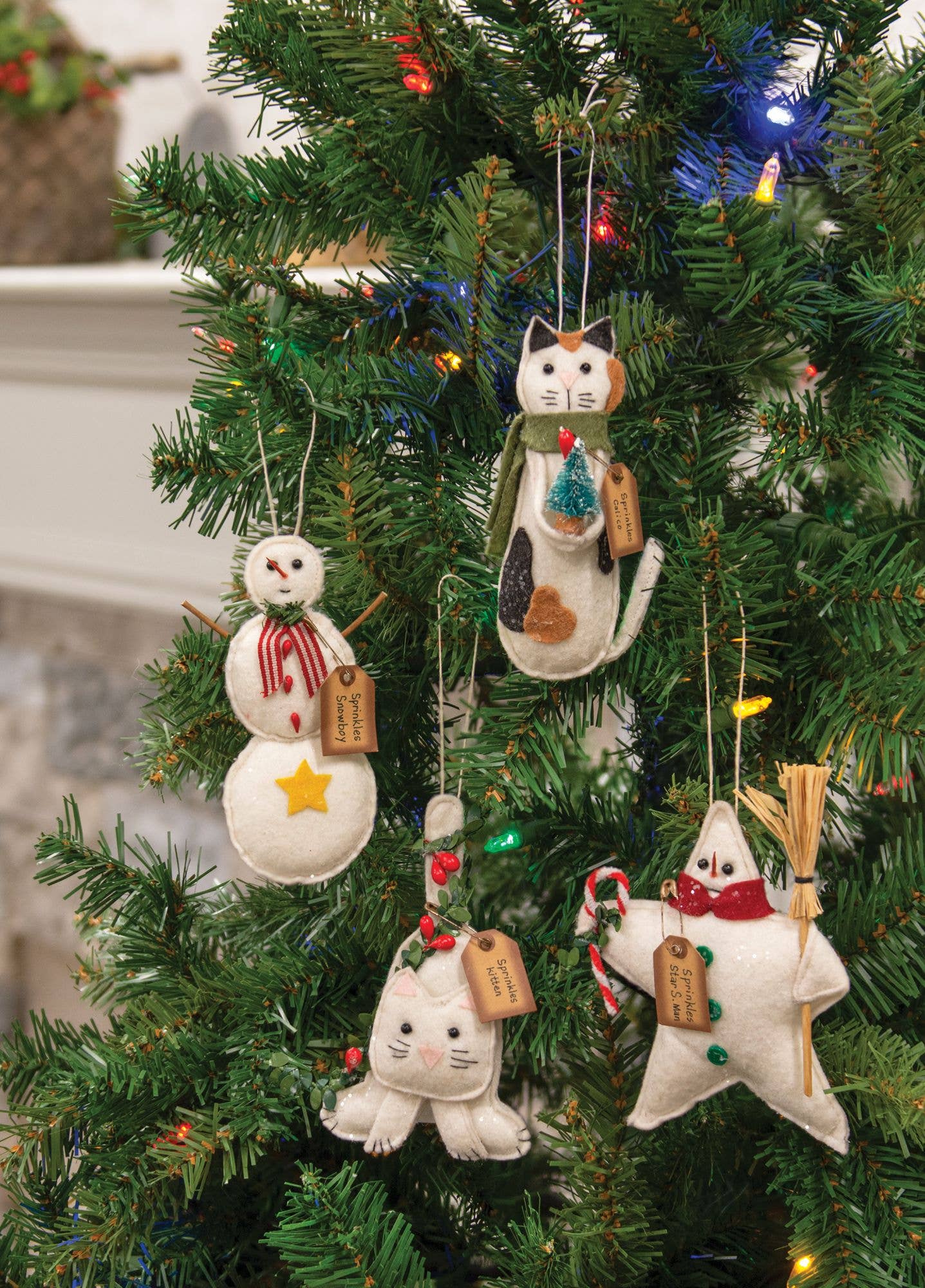 Sprinkles Calico Cat Ornament