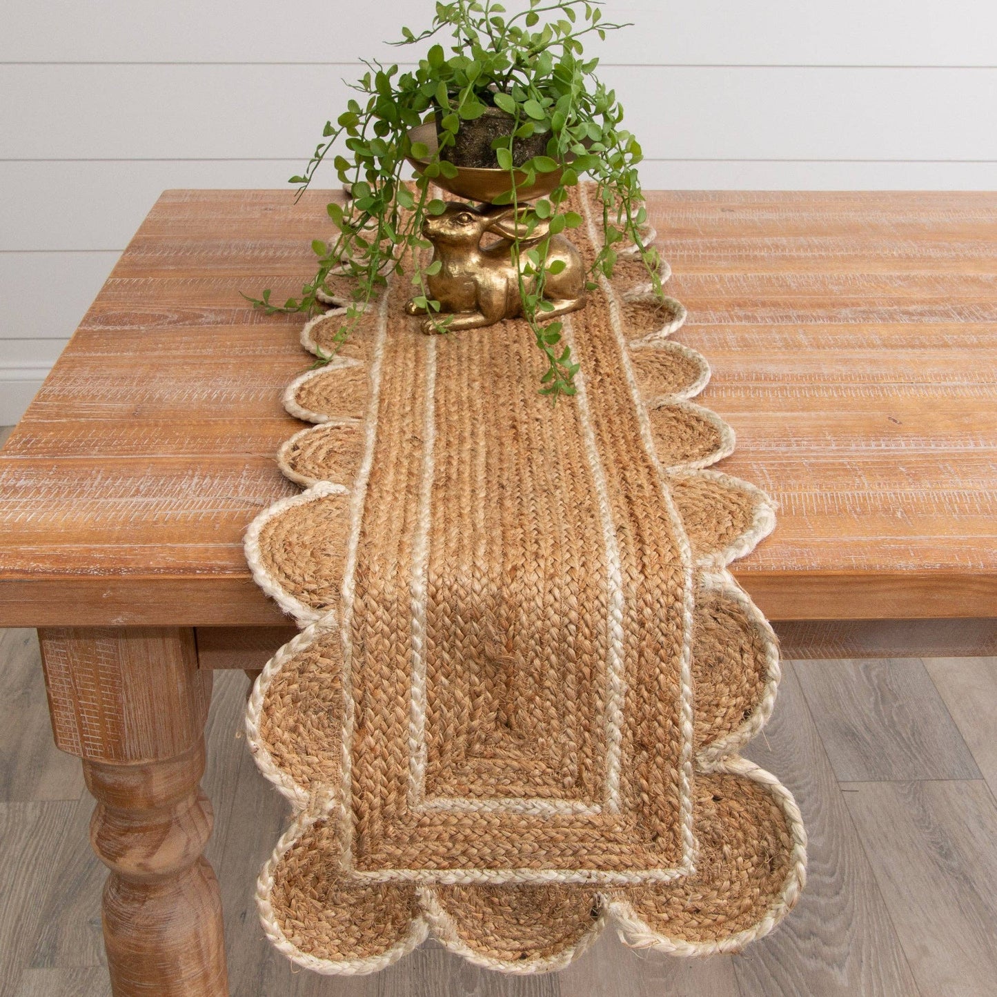 Handmade Scalloped Jute Table Runner (PC)
