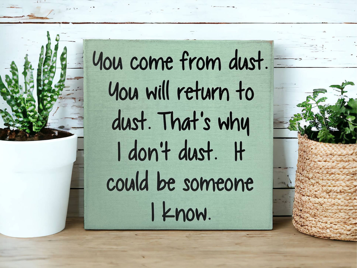 You Come From Dust - Funny Rustic Wood Sign Everyday Decor