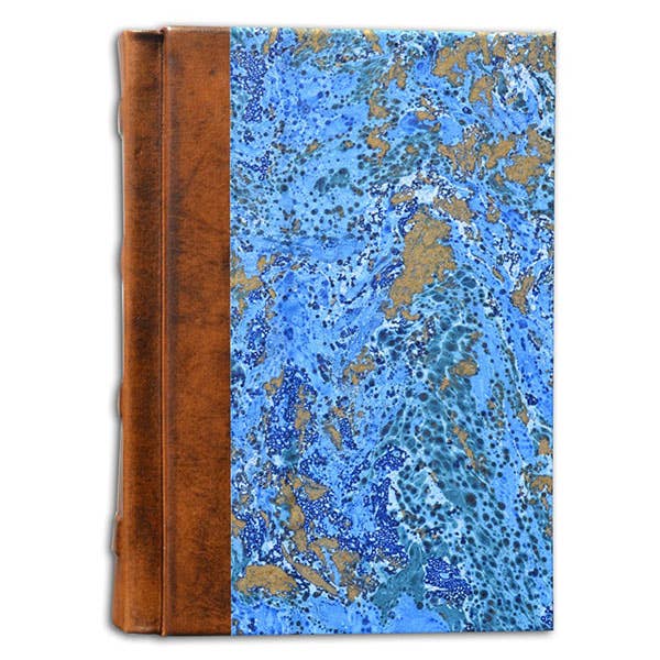 Leather & Marble Journal Book 5x7"-Made in Italy