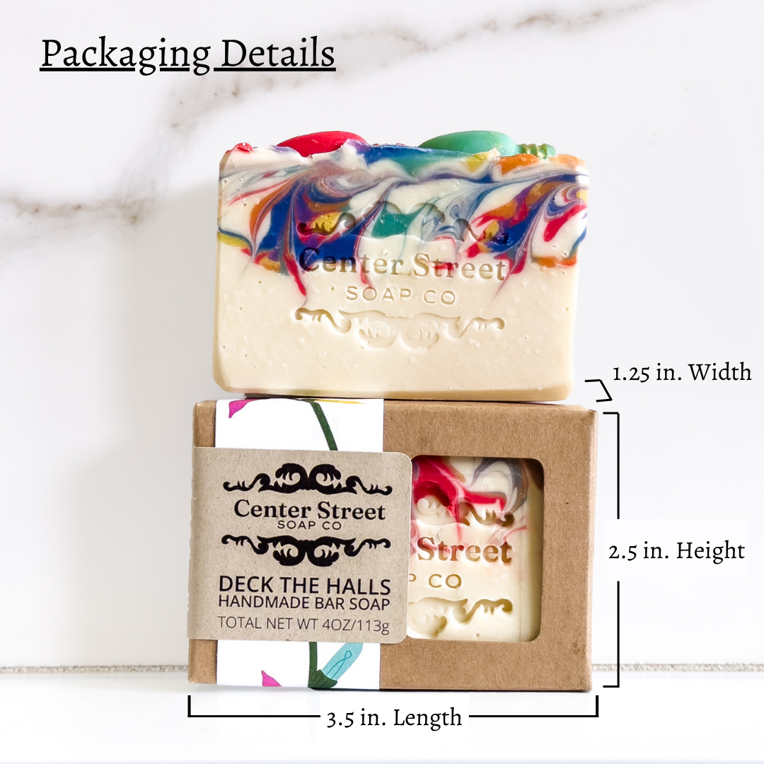 Deck The Halls Christmas Handmade Bar Soap - 4oz