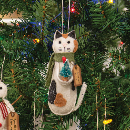Sprinkles Calico Cat Ornament