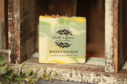 Honeysuckle Artisan Soap, Luxury Shea Butter Soap, 4+ oz.