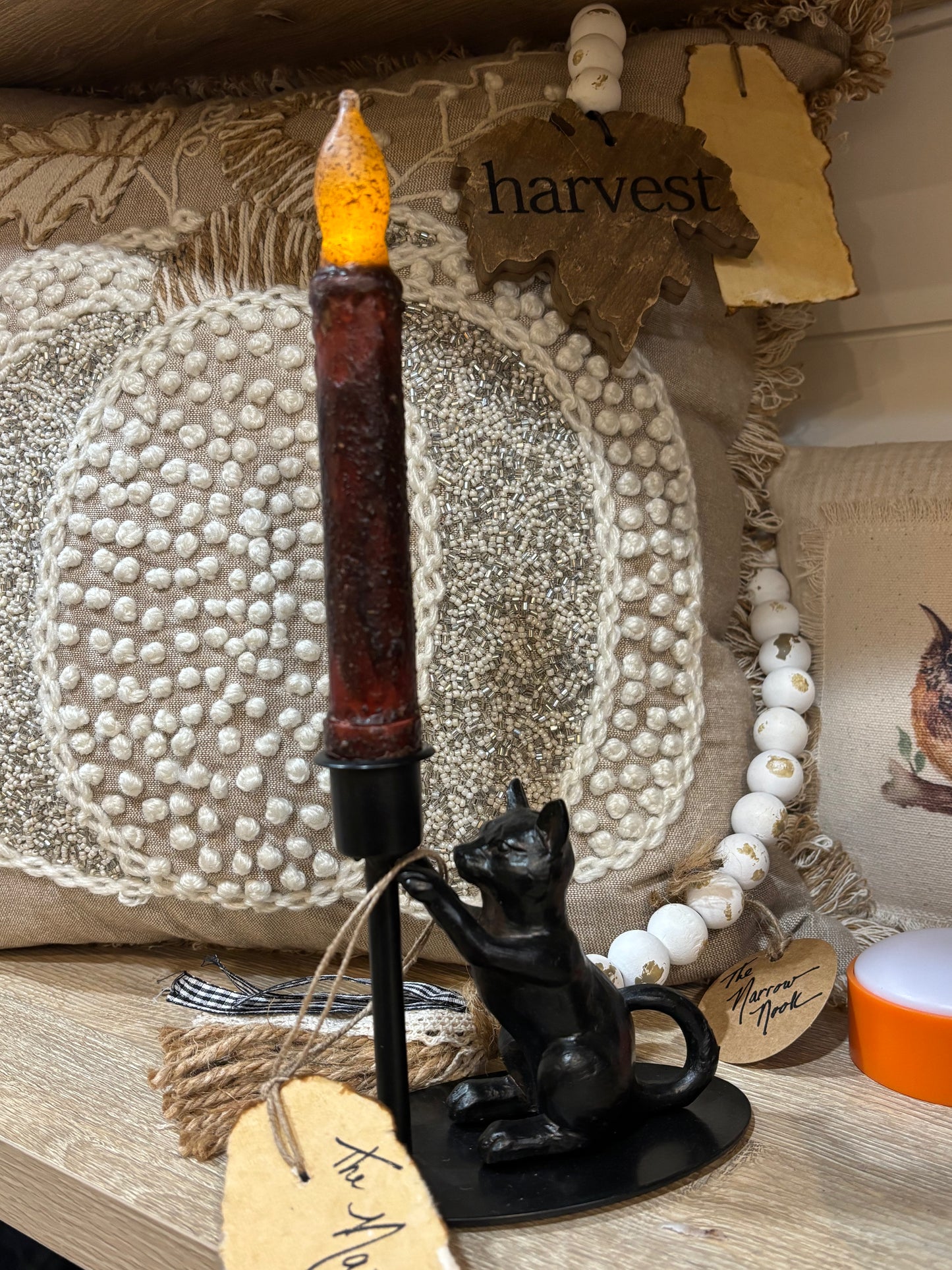 Burnt Burgundy BOC Taper - 6'' Flameless Candle