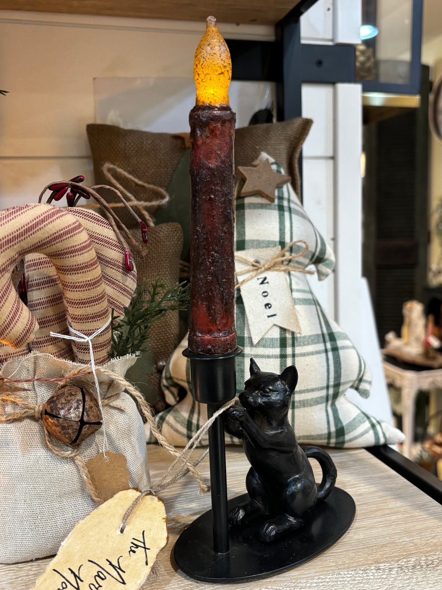 Burnt Burgundy BOC Taper - 6'' Flameless Candle