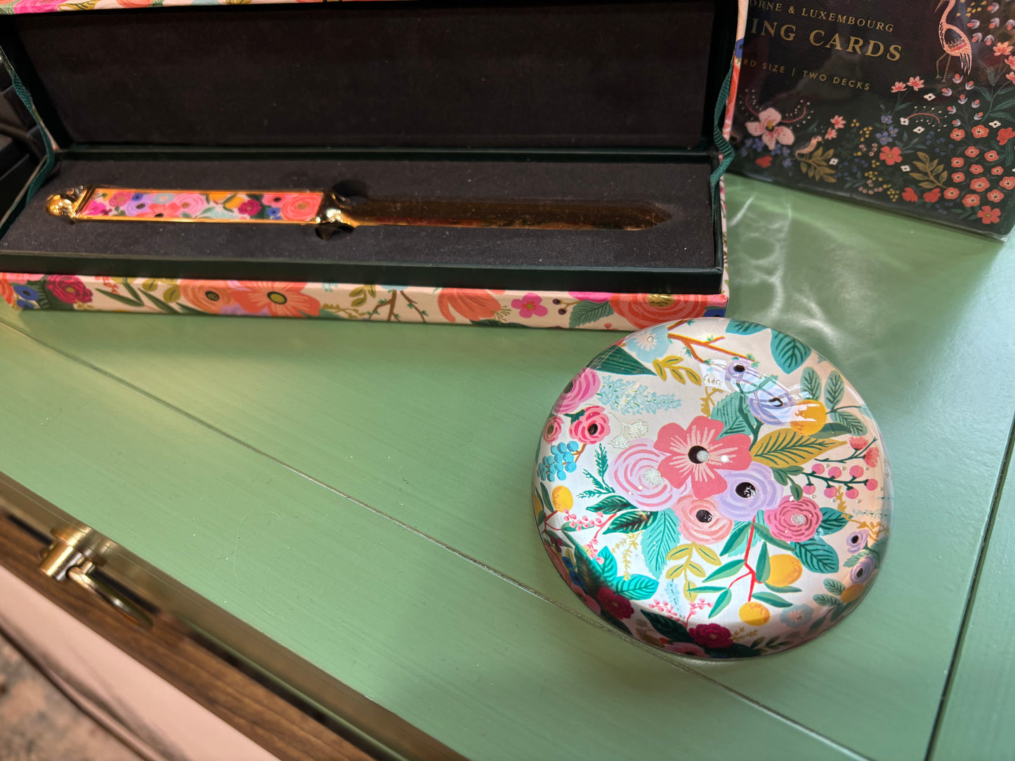 Garden Party Glass Paperweight