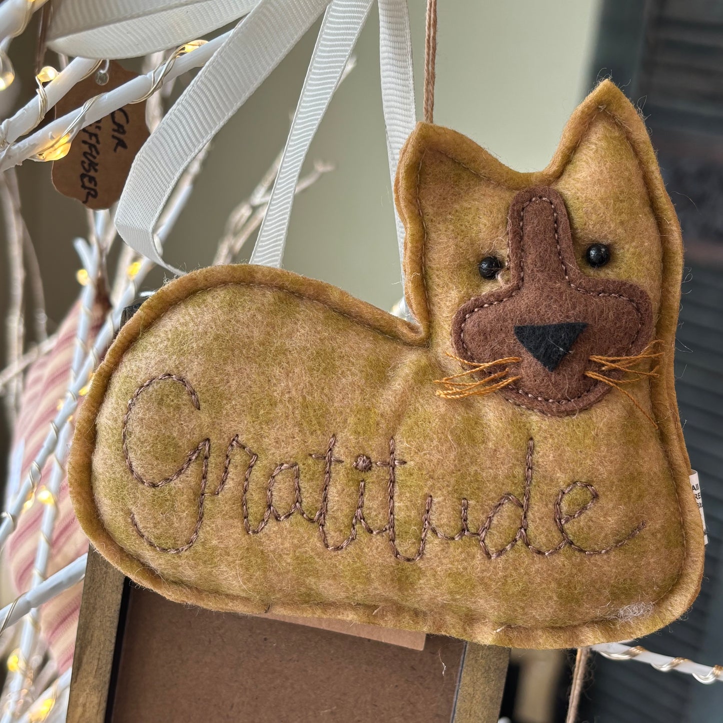Gratitude Cat Ornament