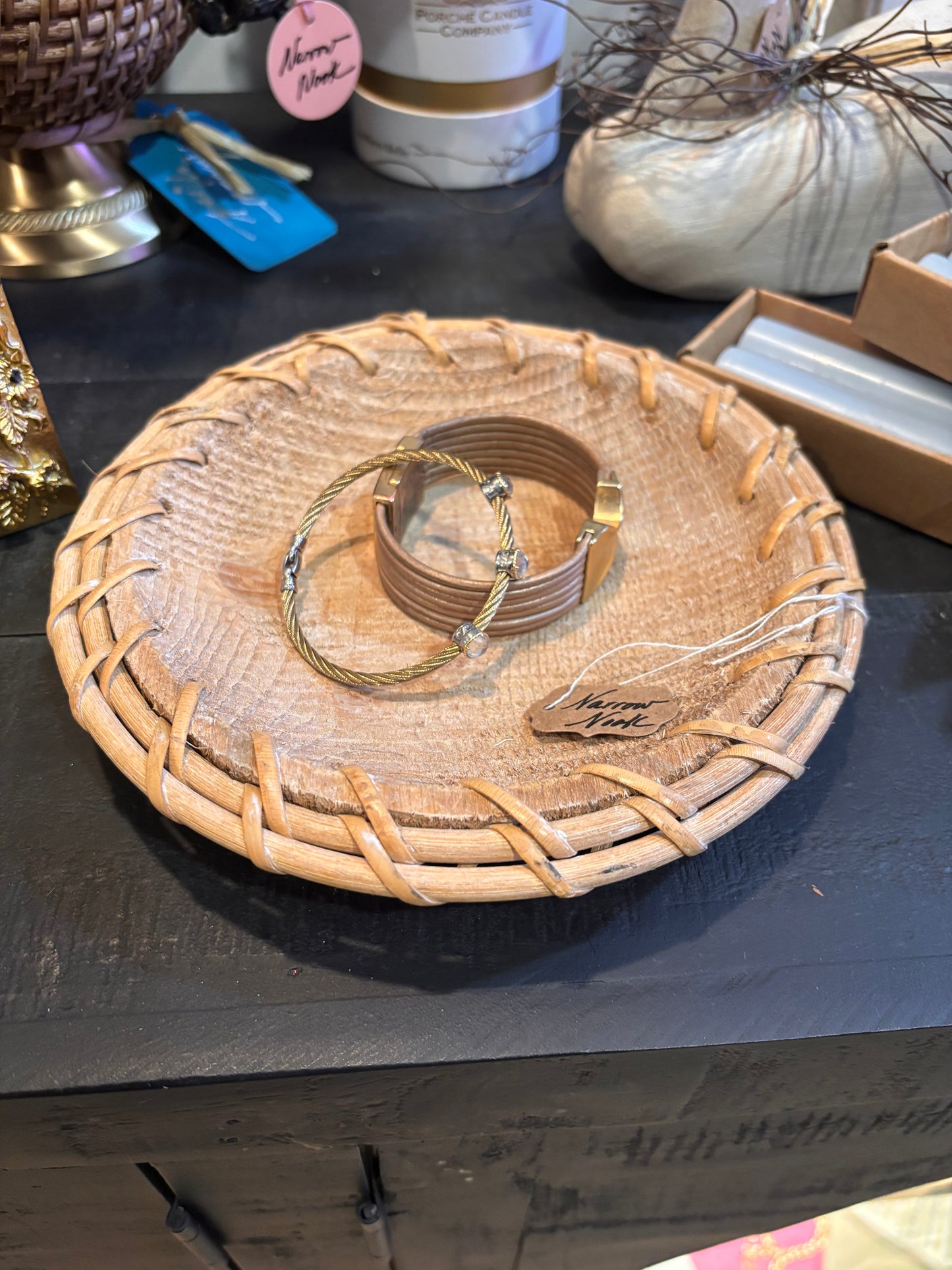 Rattan Lace Edged Decor Dish