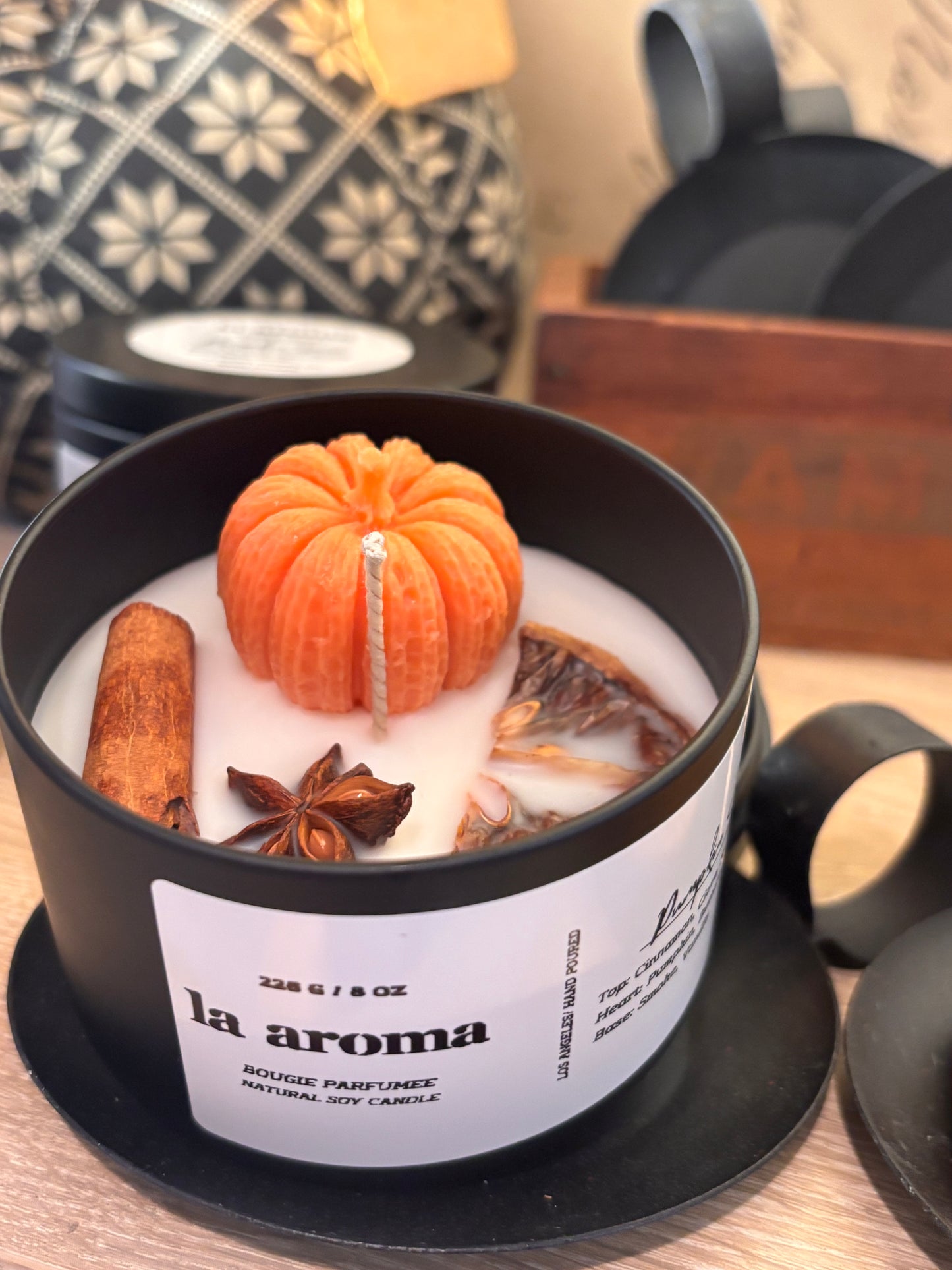 Autumn Pumpkin Soy Candle | 8 oz Lidded Jar